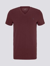 T-Shirt mit V-Ausschnitt - Männer - Decadent Bordeaux T-Shirt mit V-Ausschnitt - Männer - Decadent Bordeaux - 7 - TOM TAILOR Denim