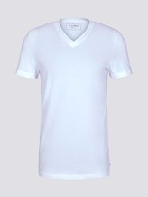 T-Shirt mit V-Ausschnitt - Männer - White T-Shirt mit V-Ausschnitt - Männer - White - 7 - TOM TAILOR Denim