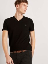 T-Shirt mit V-Ausschnitt - Männer - Black T-Shirt mit V-Ausschnitt - Männer - Black - 5 - TOM TAILOR Denim