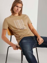 Print T-Shirt mit Bio-Baumwolle - Männer - lark beige Print T-Shirt mit Bio-Baumwolle - Männer - lark beige - 5 - TOM TAILOR Denim
