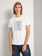 Print T-Shirt mit Bio-Baumwolle - Männer - Wool White Print T-Shirt mit Bio-Baumwolle - Männer - Wool White - 1 - TOM TAILOR Denim