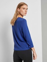 3/4 Arm Shirt mit Print - Frauen - deep ultramarine blue 3/4 Arm Shirt mit Print - Frauen - deep ultramarine blue - 2 - TOM TAILOR