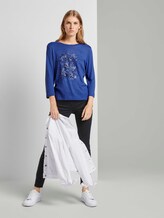 3/4 Arm Shirt mit Print - Frauen - deep ultramarine blue 3/4 Arm Shirt mit Print - Frauen - deep ultramarine blue - 3 - TOM TAILOR