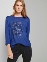 3/4 Arm Shirt mit Print - Frauen - deep ultramarine blue 3/4 Arm Shirt mit Print - Frauen - deep ultramarine blue - 5 - TOM TAILOR