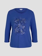 3/4 Arm Shirt mit Print - Frauen - deep ultramarine blue 3/4 Arm Shirt mit Print - Frauen - deep ultramarine blue - 7 - TOM TAILOR