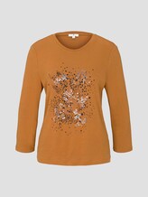 3/4 Arm Shirt mit Print - Frauen - tawny brown 3/4 Arm Shirt mit Print - Frauen - tawny brown - 7 - TOM TAILOR