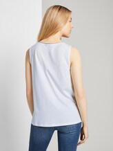 Top mit Glitzer Details - Frauen - Whisper White Top mit Glitzer Details - Frauen - Whisper White - 2 - TOM TAILOR