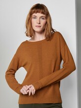 Strickpullover mit U-Boot Ausschnitt - Frauen - tawny brown melange Strickpullover mit U-Boot Ausschnitt - Frauen - tawny brown melange - 1 - TOM TAILOR