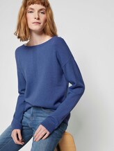 Strickpullover mit U-Boot Ausschnitt - Frauen - blueberry blue melange Strickpullover mit U-Boot Ausschnitt - Frauen - blueberry blue melange - 5 - TOM TAILOR