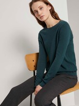 Gepunkteter Strickpullover - Frauen - Deep Green Lake Gepunkteter Strickpullover - Frauen - Deep Green Lake - 5 - TOM TAILOR Denim