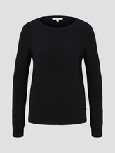 Gepunkteter Strickpullover - Frauen - Deep Black Gepunkteter Strickpullover - Frauen - Deep Black - 7 - TOM TAILOR Denim