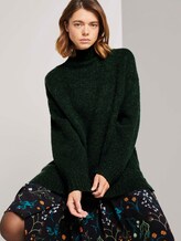 Langer Stehkragen Pullover - Frauen - deep green melange Langer Stehkragen Pullover - Frauen - deep green melange - 5 - TOM TAILOR Denim
