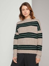 Gestreepte trui - Vrouwen - beige green stripe Gestreepte trui - Vrouwen - beige green stripe - 1 - TOM TAILOR Denim