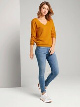 Strukturiertes Sweatshirt - Frauen - orange yellow Strukturiertes Sweatshirt - Frauen - orange yellow - 3 - TOM TAILOR Denim