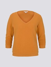 Strukturiertes Sweatshirt - Frauen - orange yellow Strukturiertes Sweatshirt - Frauen - orange yellow - 7 - TOM TAILOR Denim