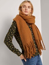 Grober Schal mit Fransen - Frauen - tawny brown Grober Schal mit Fransen - Frauen - tawny brown - 5 - TOM TAILOR