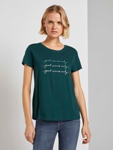 T-Shirt mit Stickerei - Frauen - Deep Green Lake T-Shirt mit Stickerei - Frauen - Deep Green Lake - 1 - TOM TAILOR Denim