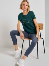 T-Shirt mit Stickerei - Frauen - Deep Green Lake T-Shirt mit Stickerei - Frauen - Deep Green Lake - 5 - TOM TAILOR Denim