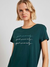 T-Shirt mit Stickerei - Frauen - Deep Green Lake T-Shirt mit Stickerei - Frauen - Deep Green Lake - 9 - TOM TAILOR Denim