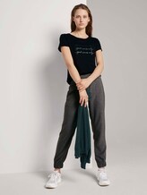 T-Shirt mit Stickerei - Frauen - Deep Black T-Shirt mit Stickerei - Frauen - Deep Black - 3 - TOM TAILOR Denim