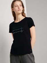 T-Shirt mit Stickerei - Frauen - Deep Black T-Shirt mit Stickerei - Frauen - Deep Black - 5 - TOM TAILOR Denim