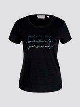 T-Shirt mit Stickerei - Frauen - Deep Black T-Shirt mit Stickerei - Frauen - Deep Black - 7 - TOM TAILOR Denim
