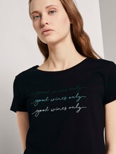 T-Shirt mit Stickerei - Frauen - Deep Black T-Shirt mit Stickerei - Frauen - Deep Black - 9 - TOM TAILOR Denim