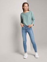 Gestreiftes Shirt mit Schleifendetail - Frauen - mint structure stripe Gestreiftes Shirt mit Schleifendetail - Frauen - mint structure stripe - 3 - TOM TAILOR Denim