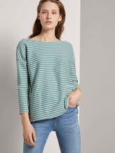 Gestreiftes Shirt mit Schleifendetail - Frauen - mint structure stripe Gestreiftes Shirt mit Schleifendetail - Frauen - mint structure stripe - 5 - TOM TAILOR Denim