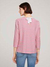 Gestreiftes Shirt mit Schleifendetail - Frauen - white rose mealnge stripe Gestreiftes Shirt mit Schleifendetail - Frauen - white rose mealnge stripe - 2 - TOM TAILOR Denim