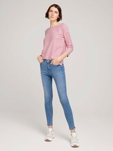 Gestreiftes Shirt mit Schleifendetail - Frauen - white rose mealnge stripe Gestreiftes Shirt mit Schleifendetail - Frauen - white rose mealnge stripe - 3 - TOM TAILOR Denim