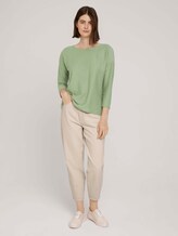 Gestreept shirt met strik detail - Vrouwen - green structure stripe Gestreept shirt met strik detail - Vrouwen - green structure stripe - 3 - TOM TAILOR Denim
