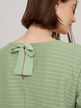 Gestreept shirt met strik detail - Vrouwen - green structure stripe Gestreept shirt met strik detail - Vrouwen - green structure stripe - 9 - TOM TAILOR Denim