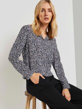 Blouse met dessin en kraag - Vrouwen - black tree design Blouse met dessin en kraag - Vrouwen - black tree design - 5 - TOM TAILOR
