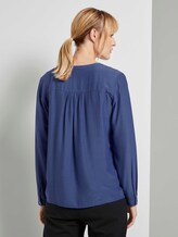 Basic Bluse mit Knopfdetails - Frauen - deep ultramarine blue Basic Bluse mit Knopfdetails - Frauen - deep ultramarine blue - 2 - TOM TAILOR