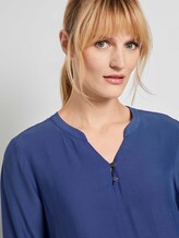 Basic Bluse mit Knopfdetails - Frauen - deep ultramarine blue Basic Bluse mit Knopfdetails - Frauen - deep ultramarine blue - 9 - TOM TAILOR