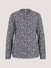 Gemusterte Bluse mit Faltendetails - Frauen - black tree design Gemusterte Bluse mit Faltendetails - Frauen - black tree design - 7 - TOM TAILOR