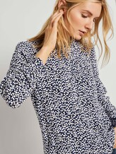 Gemusterte Bluse mit Faltendetails - Frauen - black tree design Gemusterte Bluse mit Faltendetails - Frauen - black tree design - 9 - TOM TAILOR