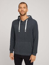 Hoodie mit Kapuzendetail - Männer - Dark Grey Melange Hoodie mit Kapuzendetail - Männer - Dark Grey Melange - 1 - TOM TAILOR
