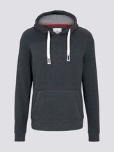 Hoodie mit Kapuzendetail - Männer - Dark Grey Melange Hoodie mit Kapuzendetail - Männer - Dark Grey Melange - 7 - TOM TAILOR