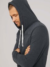 Hoodie mit Kapuzendetail - Männer - Dark Grey Melange Hoodie mit Kapuzendetail - Männer - Dark Grey Melange - 9 - TOM TAILOR