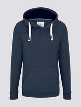 Hoodie mit Kapuzendetail - Männer - sky captain blue white melange Hoodie mit Kapuzendetail - Männer - sky captain blue white melange - 7 - TOM TAILOR