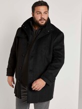 Mantel mit Steppjacken-Einsatz - Männer - Black Mantel mit Steppjacken-Einsatz - Männer - Black - 5 - Men Plus
