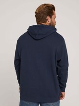Hoodie mit Logo Print - Männer - Real Navy Blue Hoodie mit Logo Print - Männer - Real Navy Blue - 2 - Men Plus