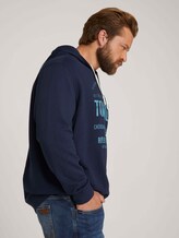 Hoodie mit Logo Print - Männer - Real Navy Blue Hoodie mit Logo Print - Männer - Real Navy Blue - 5 - Men Plus