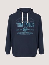 Hoodie mit Logo Print - Männer - Real Navy Blue Hoodie mit Logo Print - Männer - Real Navy Blue - 7 - Men Plus