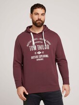 Hoodie mit Logo-Print - Männer - Dusty Wildberry Red Hoodie mit Logo-Print - Männer - Dusty Wildberry Red - 1 - Men Plus