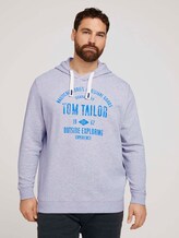 Hoodie mit Logo Print - Männer - Light Stone Grey Melange Hoodie mit Logo Print - Männer - Light Stone Grey Melange - 1 - Men Plus