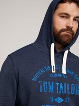 Hoodie mit Logo Print - Männer - sky captain blue white melange Hoodie mit Logo Print - Männer - sky captain blue white melange - 9 - Men Plus