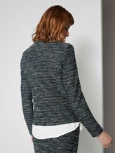 Boucle Zip Blazer - Vrouwen - mint black white boucle design Boucle Zip Blazer - Vrouwen - mint black white boucle design - 2 - TOM TAILOR